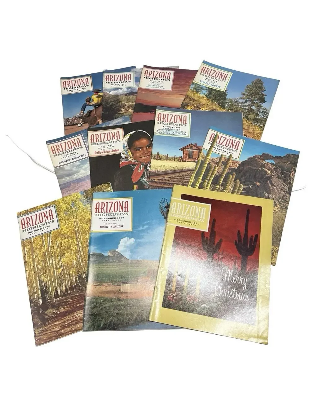 Vintage Arizona Highways Magazines 11 issues 1960 February - December